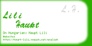 lili haupt business card